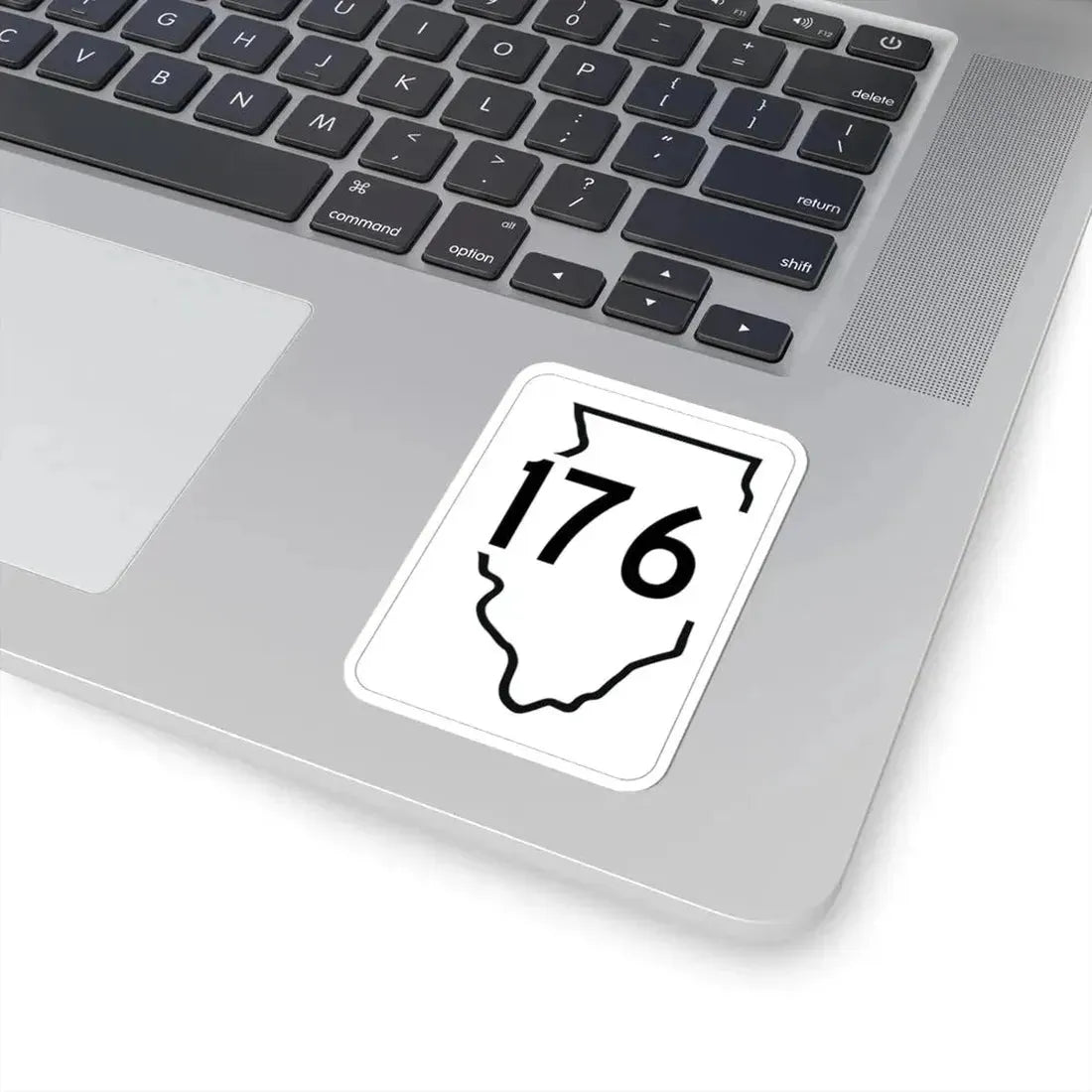 Illinois 176 1950 (Illinois) (Road Sign) STICKER Vinyl Kiss-Cut Decal - The Sticker Space