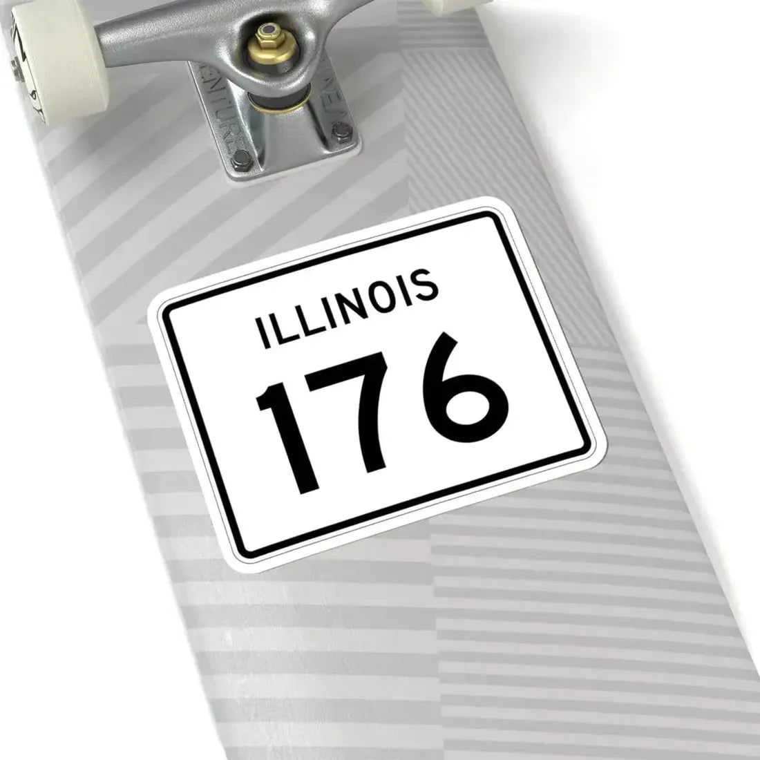 Illinois 176 (Illinois) (Road Sign) STICKER Vinyl Kiss-Cut Decal - The Sticker Space