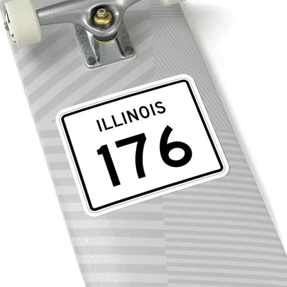 Illinois 176 (Illinois) (Road Sign) STICKER Vinyl Kiss-Cut Decal - The Sticker Space