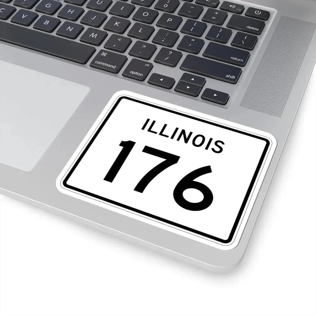 Illinois 176 (Illinois) (Road Sign) STICKER Vinyl Kiss-Cut Decal - The Sticker Space