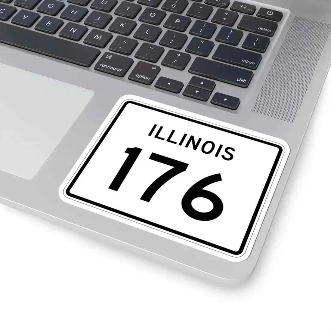 Illinois 176 (Illinois) (Road Sign) STICKER Vinyl Kiss-Cut Decal - The Sticker Space