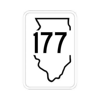 Illinois 177 1950 (Illinois) (Road Sign) STICKER Vinyl Kiss-Cut Decal 6 Inch White - The Sticker Space