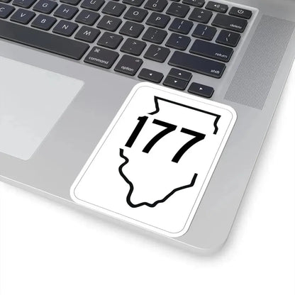 Illinois 177 1950 (Illinois) (Road Sign) STICKER Vinyl Kiss-Cut Decal - The Sticker Space