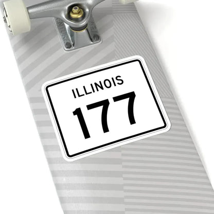 Illinois 177 (Illinois) (Road Sign) STICKER Vinyl Kiss-Cut Decal - The Sticker Space