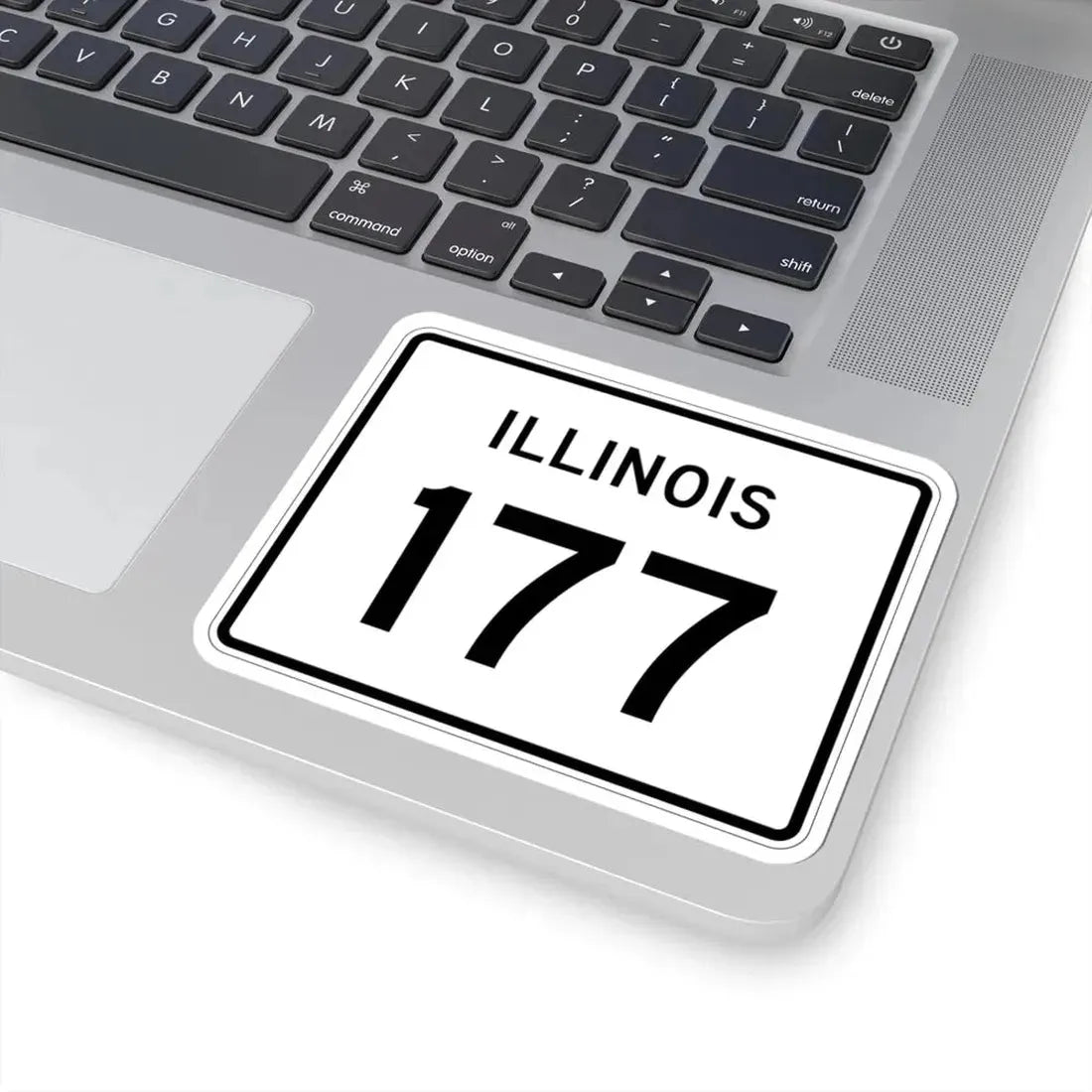 Illinois 177 (Illinois) (Road Sign) STICKER Vinyl Kiss-Cut Decal - The Sticker Space
