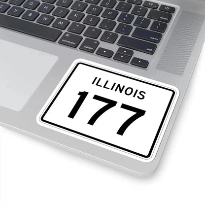 Illinois 177 (Illinois) (Road Sign) STICKER Vinyl Kiss-Cut Decal - The Sticker Space