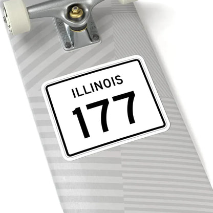 Illinois 177 (Illinois) (Road Sign) STICKER Vinyl Kiss-Cut Decal - The Sticker Space
