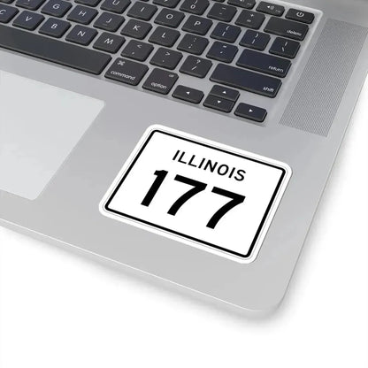 Illinois 177 (Illinois) (Road Sign) STICKER Vinyl Kiss-Cut Decal - The Sticker Space