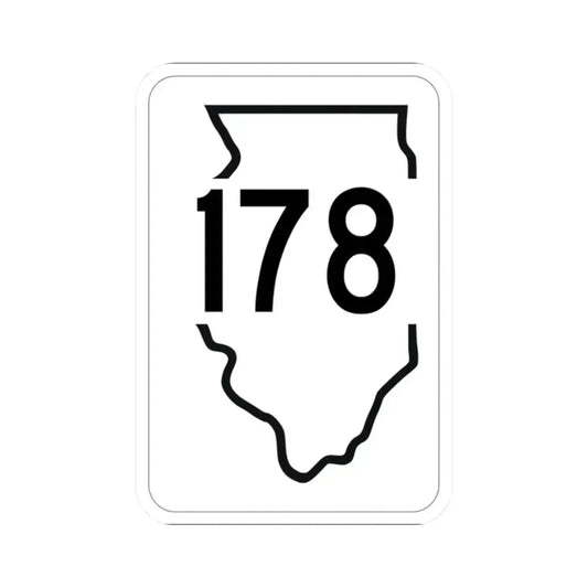 Illinois 178 1950 (Illinois) (Road Sign) STICKER Vinyl Kiss-Cut Decal 2 Inch White - The Sticker Space