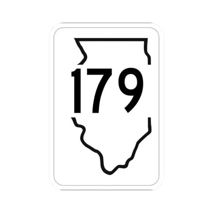 Illinois 179 1950 (Illinois) (Road Sign) STICKER Vinyl Kiss-Cut Decal 2 Inch White - The Sticker Space