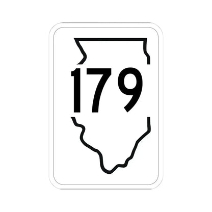 Illinois 179 1950 (Illinois) (Road Sign) STICKER Vinyl Kiss-Cut Decal 4 Inch White - The Sticker Space