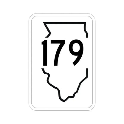 Illinois 179 1950 (Illinois) (Road Sign) STICKER Vinyl Kiss-Cut Decal 6 Inch White - The Sticker Space