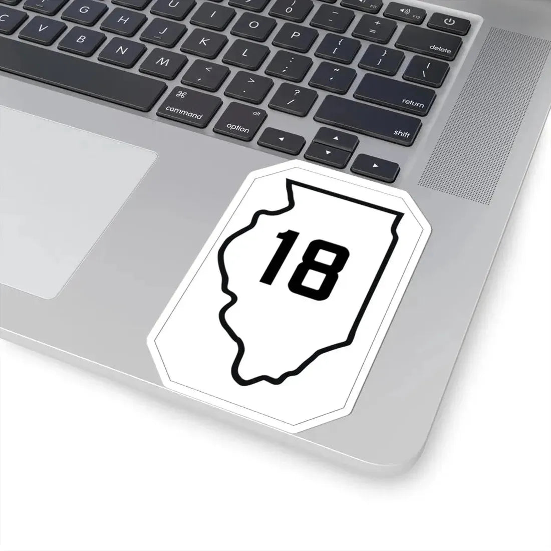 Illinois 18 1926 (Illinois) (Road Sign) STICKER Vinyl Kiss-Cut Decal - The Sticker Space