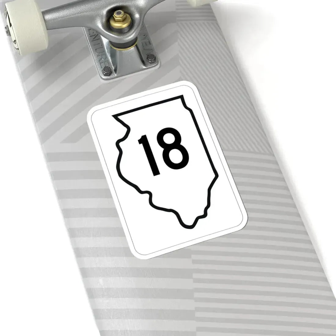 Illinois 18 1950 (Illinois) (Road Sign) STICKER Vinyl Kiss-Cut Decal - The Sticker Space
