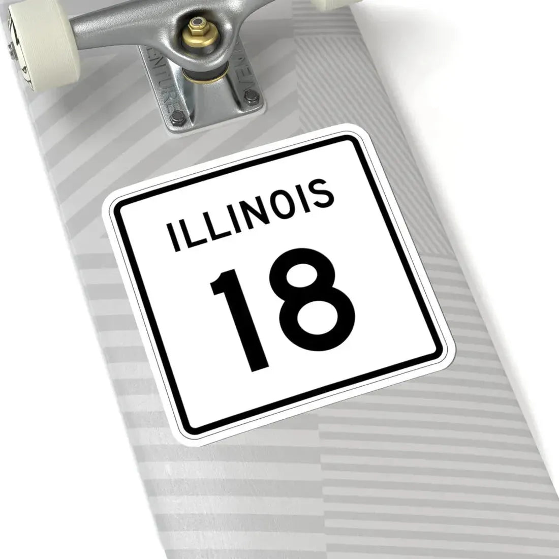 Illinois 18 (Illinois) (Road Sign) STICKER Vinyl Kiss-Cut Decal - The Sticker Space