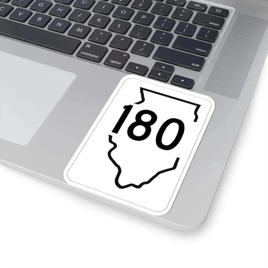 Illinois 180 1950 (Illinois) (Road Sign) STICKER Vinyl Kiss-Cut Decal - The Sticker Space