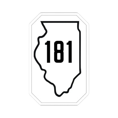 Illinois 181 1926 (Illinois) (Road Sign) STICKER Vinyl Kiss-Cut Decal 3 Inch White - The Sticker Space
