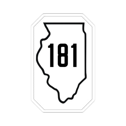 Illinois 181 1926 (Illinois) (Road Sign) STICKER Vinyl Kiss-Cut Decal 4 Inch White - The Sticker Space