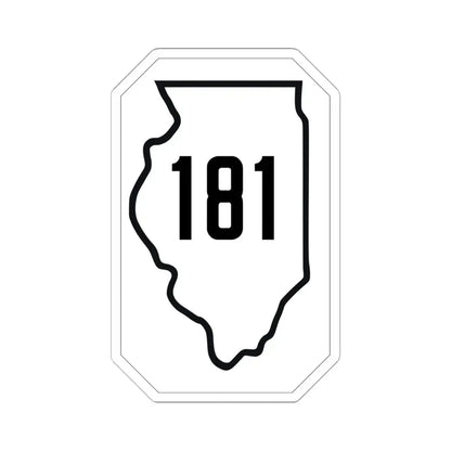 Illinois 181 1926 (Illinois) (Road Sign) STICKER Vinyl Kiss-Cut Decal 6 Inch White - The Sticker Space