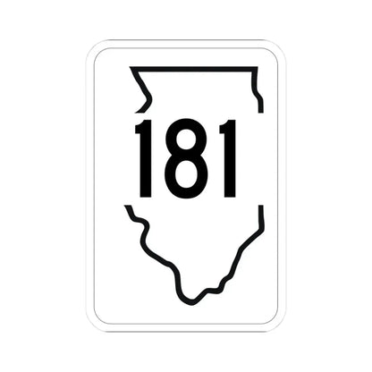 Illinois 181 1950 (Illinois) (Road Sign) STICKER Vinyl Kiss-Cut Decal 3 Inch White - The Sticker Space