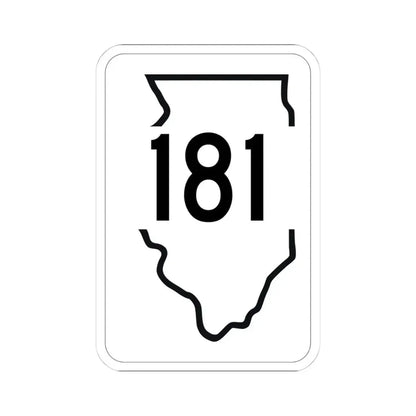 Illinois 181 1950 (Illinois) (Road Sign) STICKER Vinyl Kiss-Cut Decal 4 Inch White - The Sticker Space