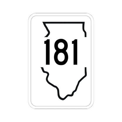 Illinois 181 1950 (Illinois) (Road Sign) STICKER Vinyl Kiss-Cut Decal 6 Inch White - The Sticker Space