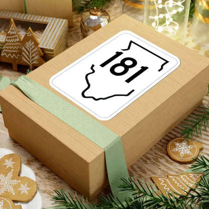 Illinois 181 1950 (Illinois) (Road Sign) STICKER Vinyl Kiss-Cut Decal - The Sticker Space