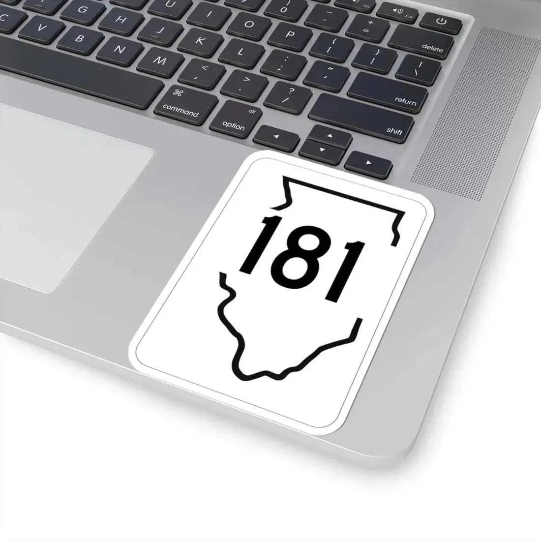 Illinois 181 1950 (Illinois) (Road Sign) STICKER Vinyl Kiss-Cut Decal - The Sticker Space