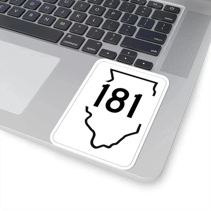Illinois 181 1950 (Illinois) (Road Sign) STICKER Vinyl Kiss-Cut Decal - The Sticker Space