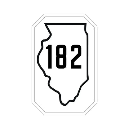 Illinois 182 1926 (Illinois) (Road Sign) STICKER Vinyl Kiss-Cut Decal 6 Inch White - The Sticker Space