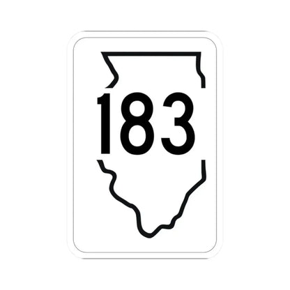 Illinois 183 1950 (Illinois) (Road Sign) STICKER Vinyl Kiss-Cut Decal 2 Inch White - The Sticker Space
