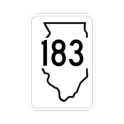 Illinois 183 1950 (Illinois) (Road Sign) STICKER Vinyl Kiss-Cut Decal 3 Inch White - The Sticker Space