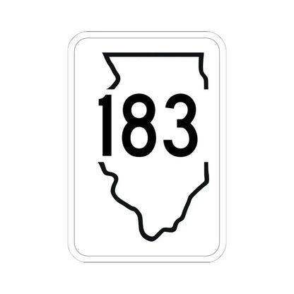 Illinois 183 1950 (Illinois) (Road Sign) STICKER Vinyl Kiss-Cut Decal 6 Inch White - The Sticker Space