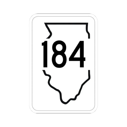Illinois 184 1950 (Illinois) (Road Sign) STICKER Vinyl Kiss-Cut Decal 3 Inch White - The Sticker Space