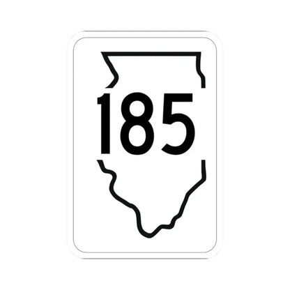 Illinois 185 1950 (Illinois) (Road Sign) STICKER Vinyl Kiss-Cut Decal 2 Inch White - The Sticker Space