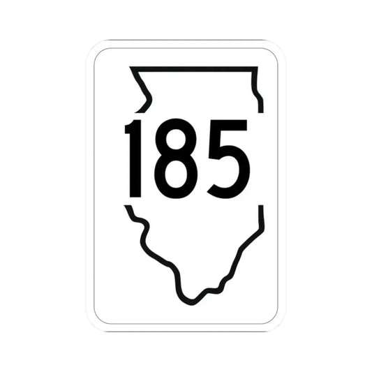 Illinois 185 1950 (Illinois) (Road Sign) STICKER Vinyl Kiss-Cut Decal 2 Inch White - The Sticker Space
