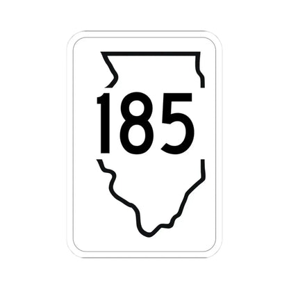 Illinois 185 1950 (Illinois) (Road Sign) STICKER Vinyl Kiss-Cut Decal 3 Inch White - The Sticker Space