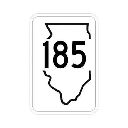 Illinois 185 1950 (Illinois) (Road Sign) STICKER Vinyl Kiss-Cut Decal 4 Inch White - The Sticker Space