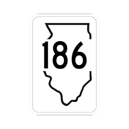 Illinois 186 1950 (Illinois) (Road Sign) STICKER Vinyl Kiss-Cut Decal 2 Inch White - The Sticker Space