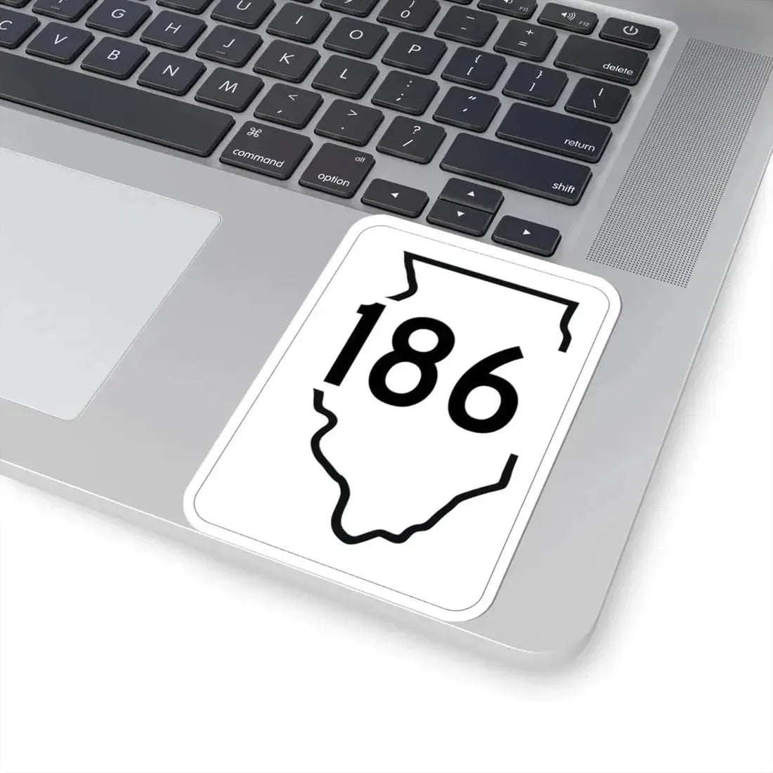 Illinois 186 1950 (Illinois) (Road Sign) STICKER Vinyl Kiss-Cut Decal - The Sticker Space