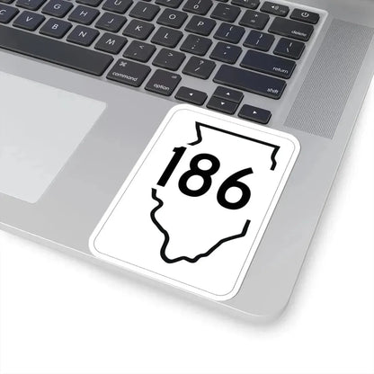 Illinois 186 1950 (Illinois) (Road Sign) STICKER Vinyl Kiss-Cut Decal - The Sticker Space
