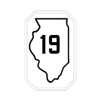 Illinois 19 1926 (Illinois) (Road Sign) STICKER Vinyl Kiss-Cut Decal 6 Inch White - The Sticker Space