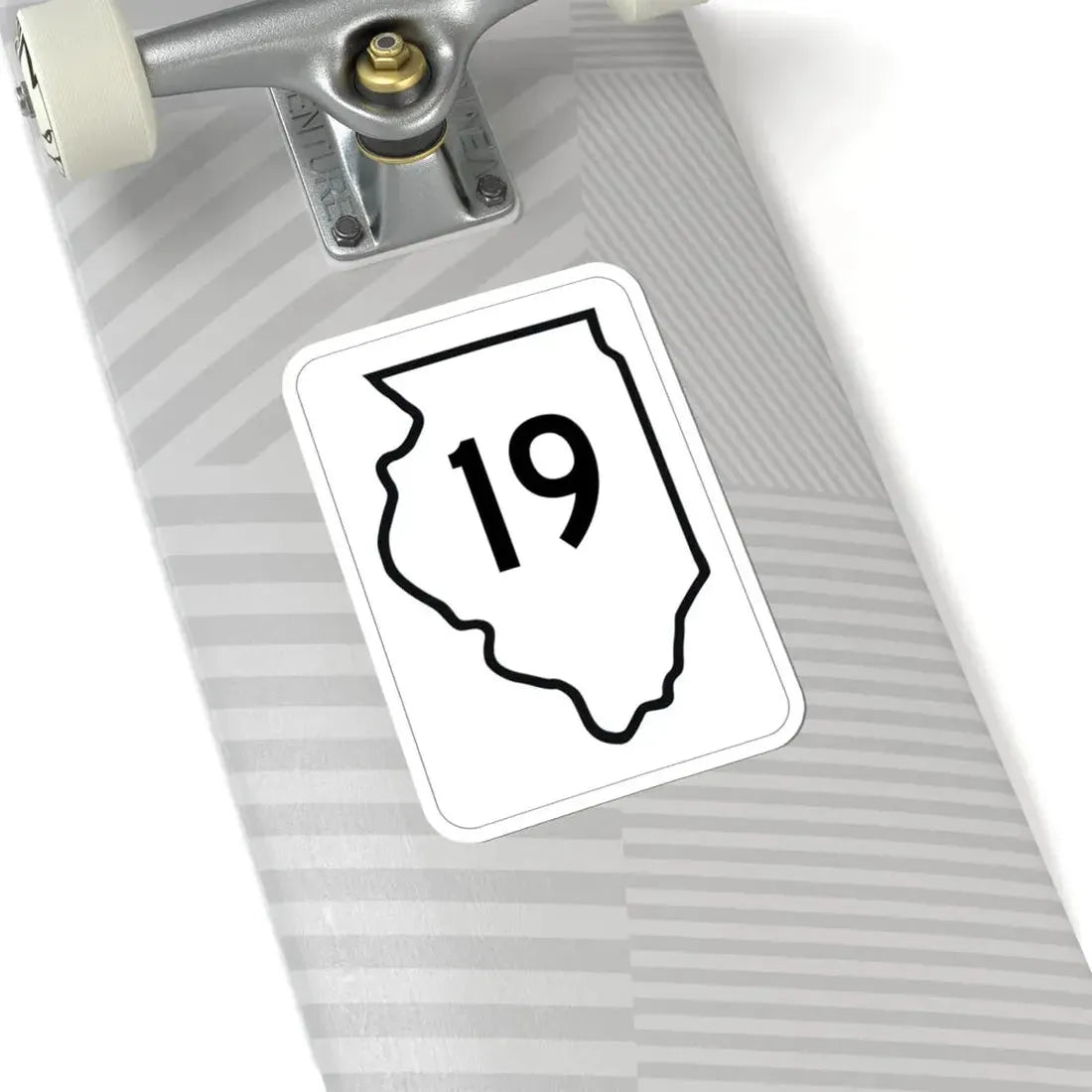 Illinois 19 1950 (Illinois) (Road Sign) STICKER Vinyl Kiss-Cut Decal - The Sticker Space