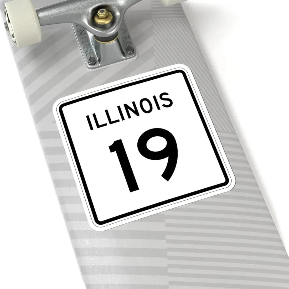 Illinois 19 (Illinois) (Road Sign) STICKER Vinyl Kiss-Cut Decal - The Sticker Space
