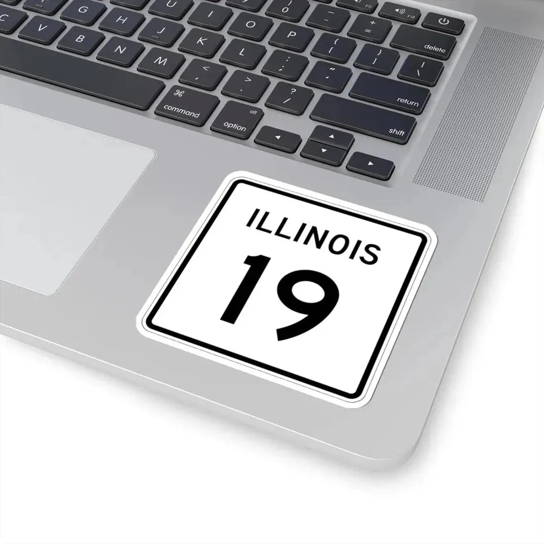 Illinois 19 (Illinois) (Road Sign) STICKER Vinyl Kiss-Cut Decal - The Sticker Space