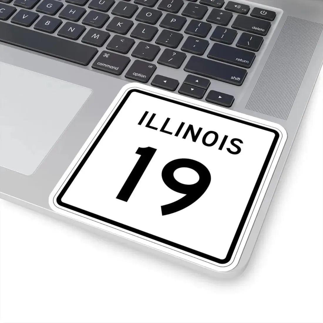 Illinois 19 (Illinois) (Road Sign) STICKER Vinyl Kiss-Cut Decal - The Sticker Space