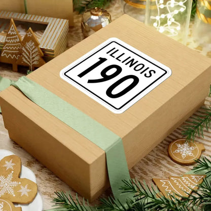 Illinois 190 1960 (Illinois) (Road Sign) STICKER Vinyl Kiss-Cut Decal - The Sticker Space