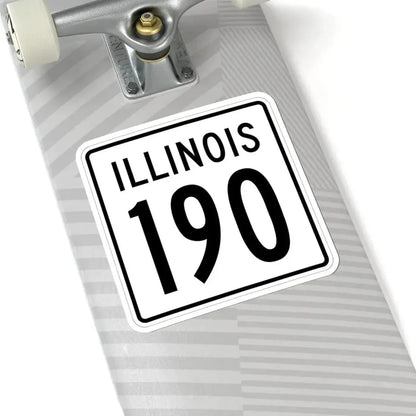 Illinois 190 1960 (Illinois) (Road Sign) STICKER Vinyl Kiss-Cut Decal - The Sticker Space