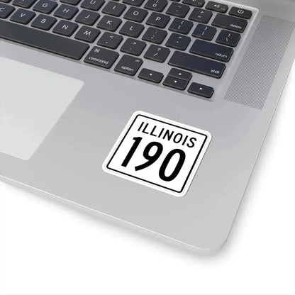Illinois 190 1960 (Illinois) (Road Sign) STICKER Vinyl Kiss-Cut Decal - The Sticker Space