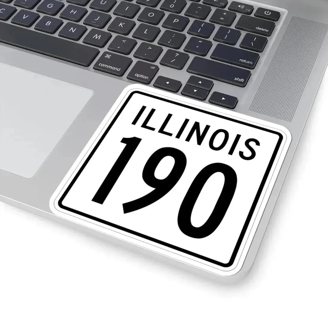 Illinois 190 1960 (Illinois) (Road Sign) STICKER Vinyl Kiss-Cut Decal - The Sticker Space